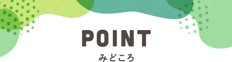 POINT みどころ